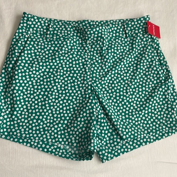 NWT! SPANX 6” Sunshine Shorts painted dot, sizes L (green)&XL (navy) 50213 $78 - Picture 3 of 11